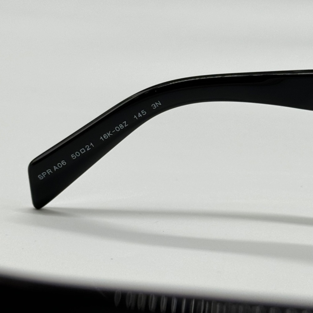 NEW SPR A06 16K08Z PRADA PRA06S 16K08Z UNISEX SUNGLASSES PR A06S 16K08Z BLACK - Picture 8 of 10